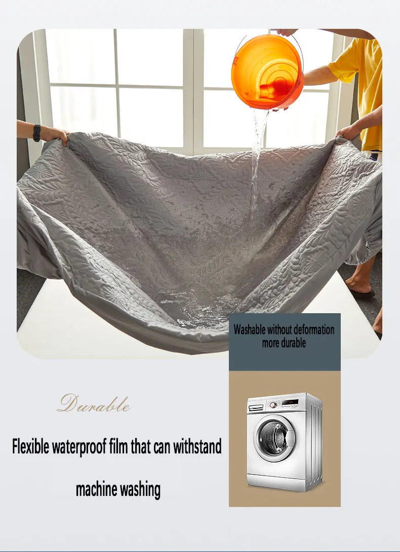 Waterproof Quilted Mattress Cover – Breathable Fitted Sheet Protector | Homevera