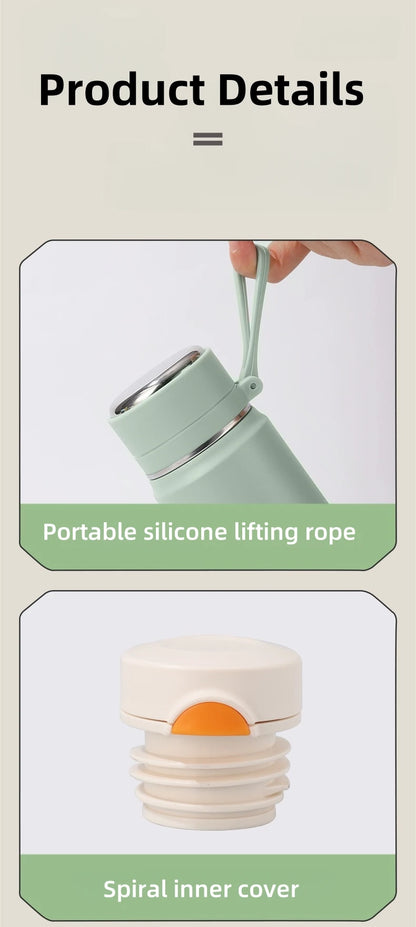 600ml Stainless Steel Thermal Water Bottle – Leakproof Insulated Travel Mug for Hot & Cold Drinks