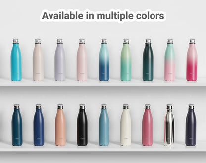 500ml Stainless Steel Insulated Water Bottle – Double Wall Vacuum Flask for Hot & Cold Drinks | Homevera