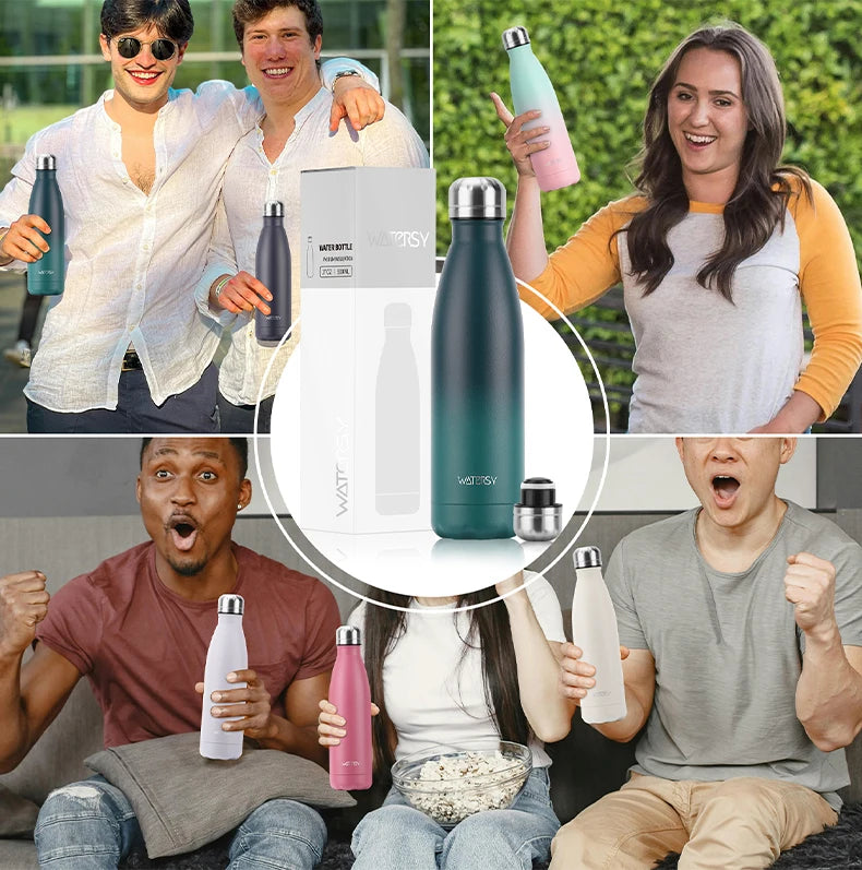 500ml Stainless Steel Insulated Water Bottle – Double Wall Vacuum Flask for Hot & Cold Drinks | Homevera