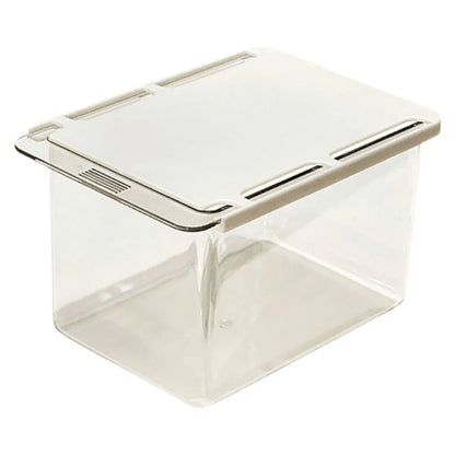 Transparent Bathroom Storage Box – Pull-Out Drawer Organizer for Cotton Swabs & Makeup Pads