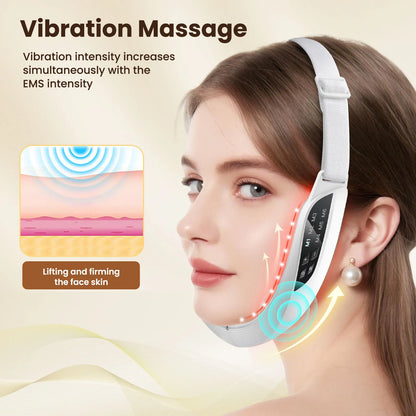 Electric V-Face Lifting Beauty Device – 6 Modes EMS Micro-Current Facial Sculpting Massager