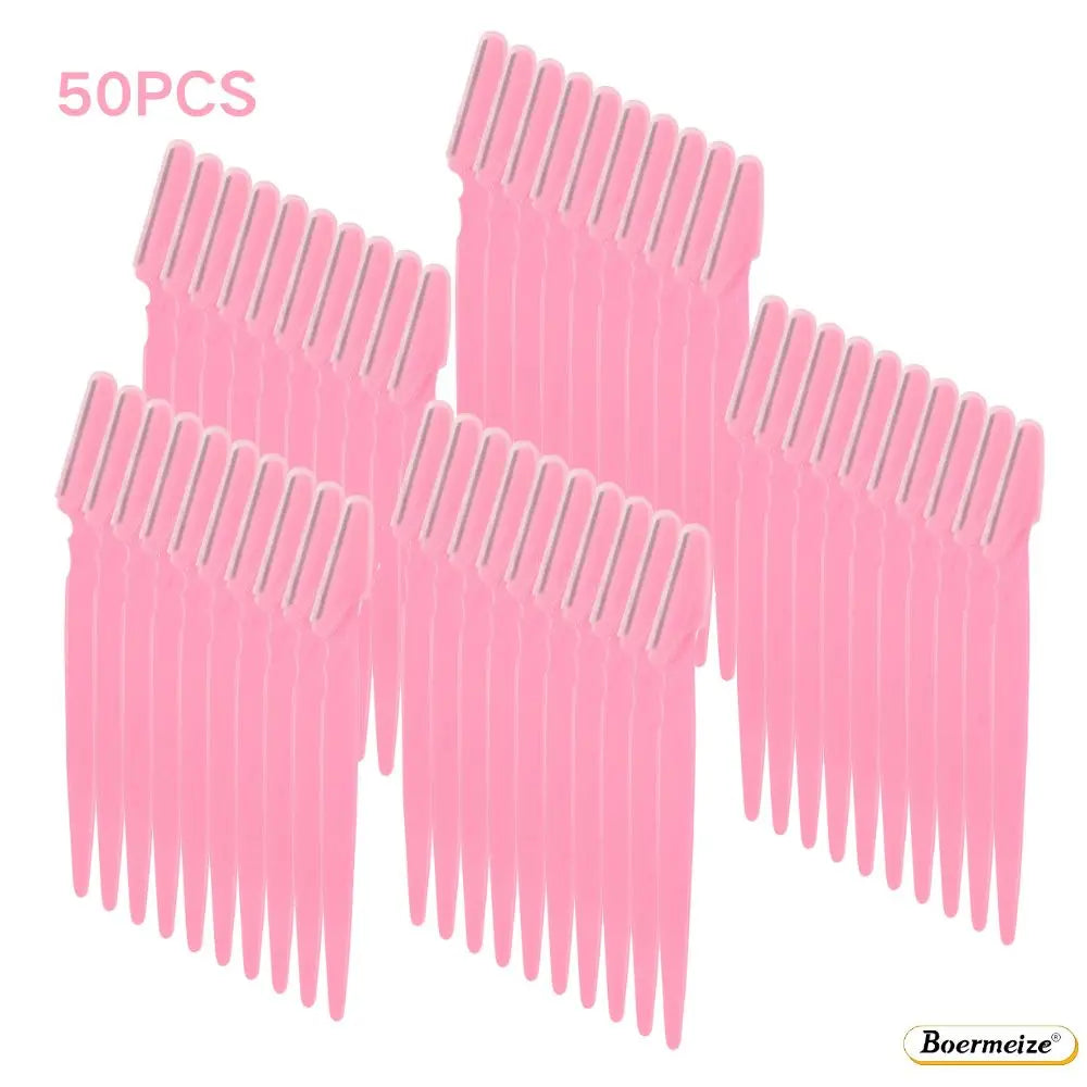 Professional Eyebrow Trimmer Kit for Women – Stainless Steel Facial Razor Set