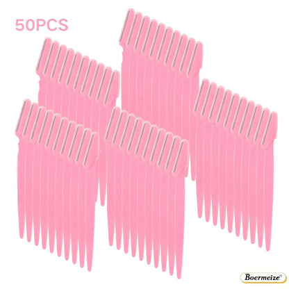 Professional Eyebrow Trimmer Kit for Women – Stainless Steel Facial Razor Set