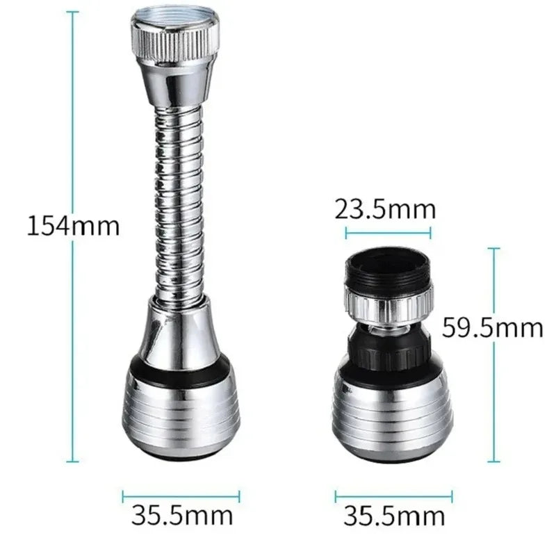 360° Rotating Faucet Aerator – Dual-Mode High-Pressure Sink Water Saver