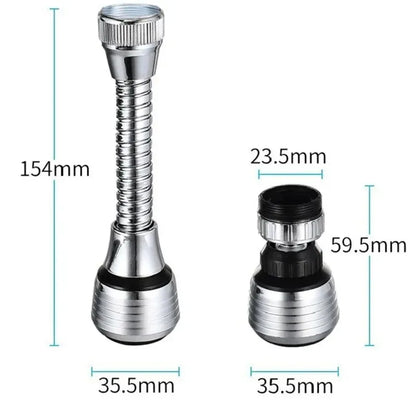 360° Rotating Faucet Aerator – Dual-Mode High-Pressure Sink Water Saver