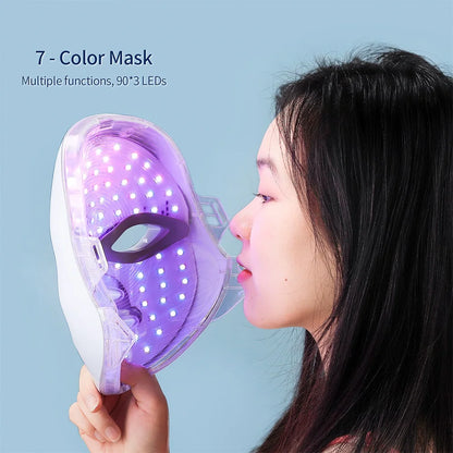 LED Face & Neck Mask – Rechargeable LED Photon Therapy Beauty Device