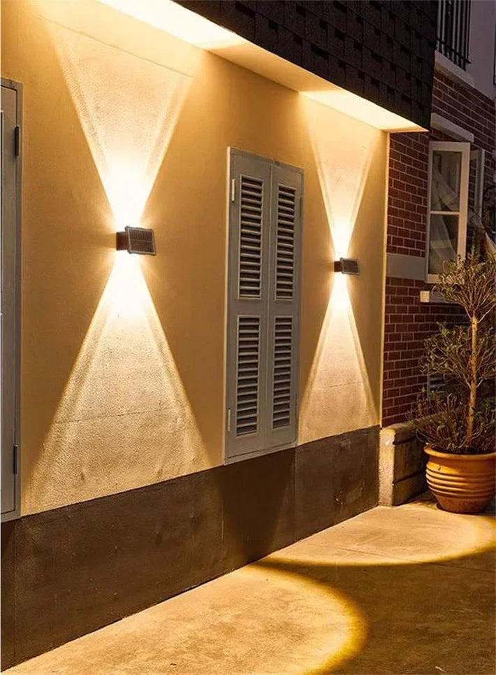 Solar Wall Lamp – Outdoor LED Waterproof Light for Garden, Balcony, and Porch | Homevera