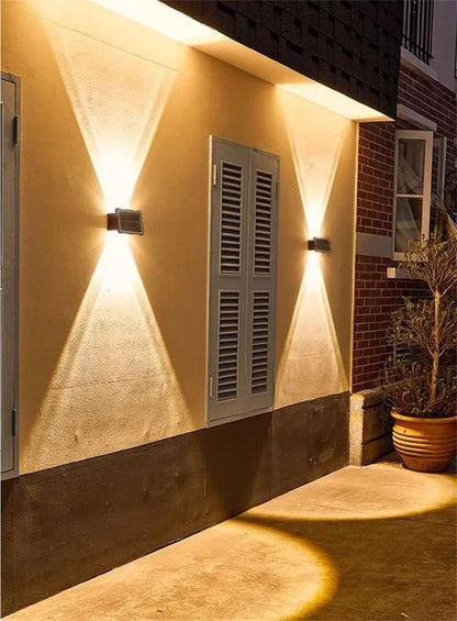 Solar Wall Lamp – Outdoor LED Waterproof Light for Garden, Balcony, and Porch | Homevera