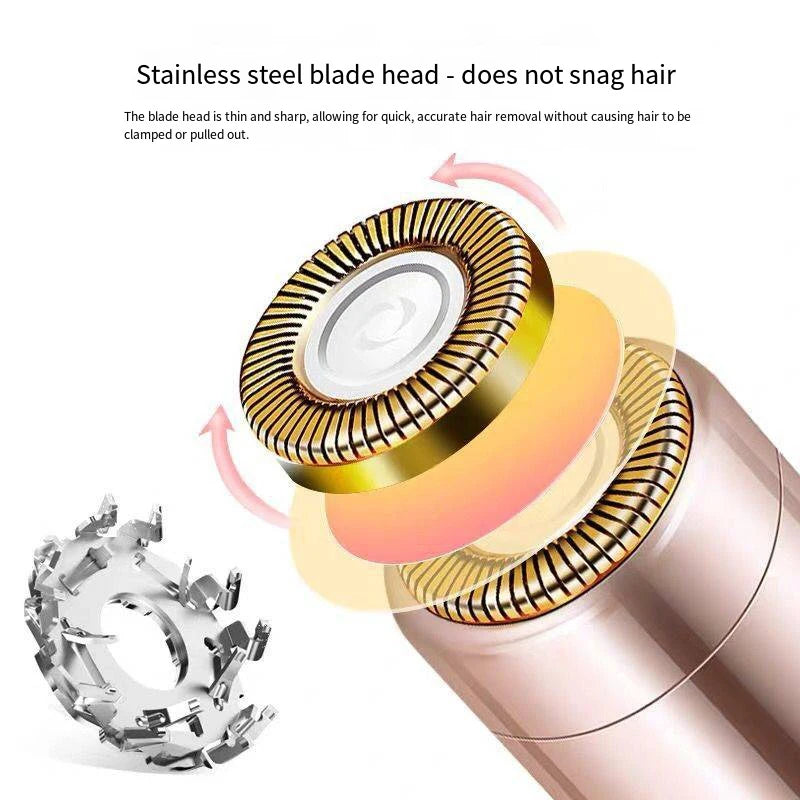 Electric Facial Hair Remover for Women – Painless Lipstick-Style USB Trimmer