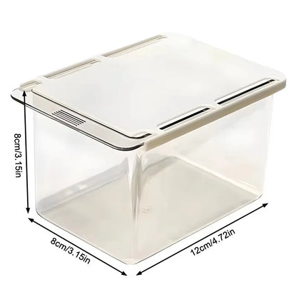 Transparent Bathroom Storage Box – Pull-Out Drawer Organizer for Cotton Swabs & Makeup Pads