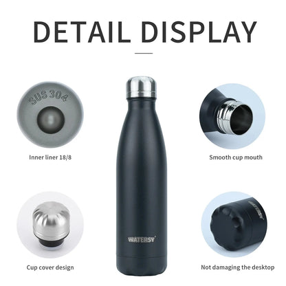 500ml Stainless Steel Insulated Water Bottle – Double Wall Vacuum Flask for Hot & Cold Drinks | Homevera