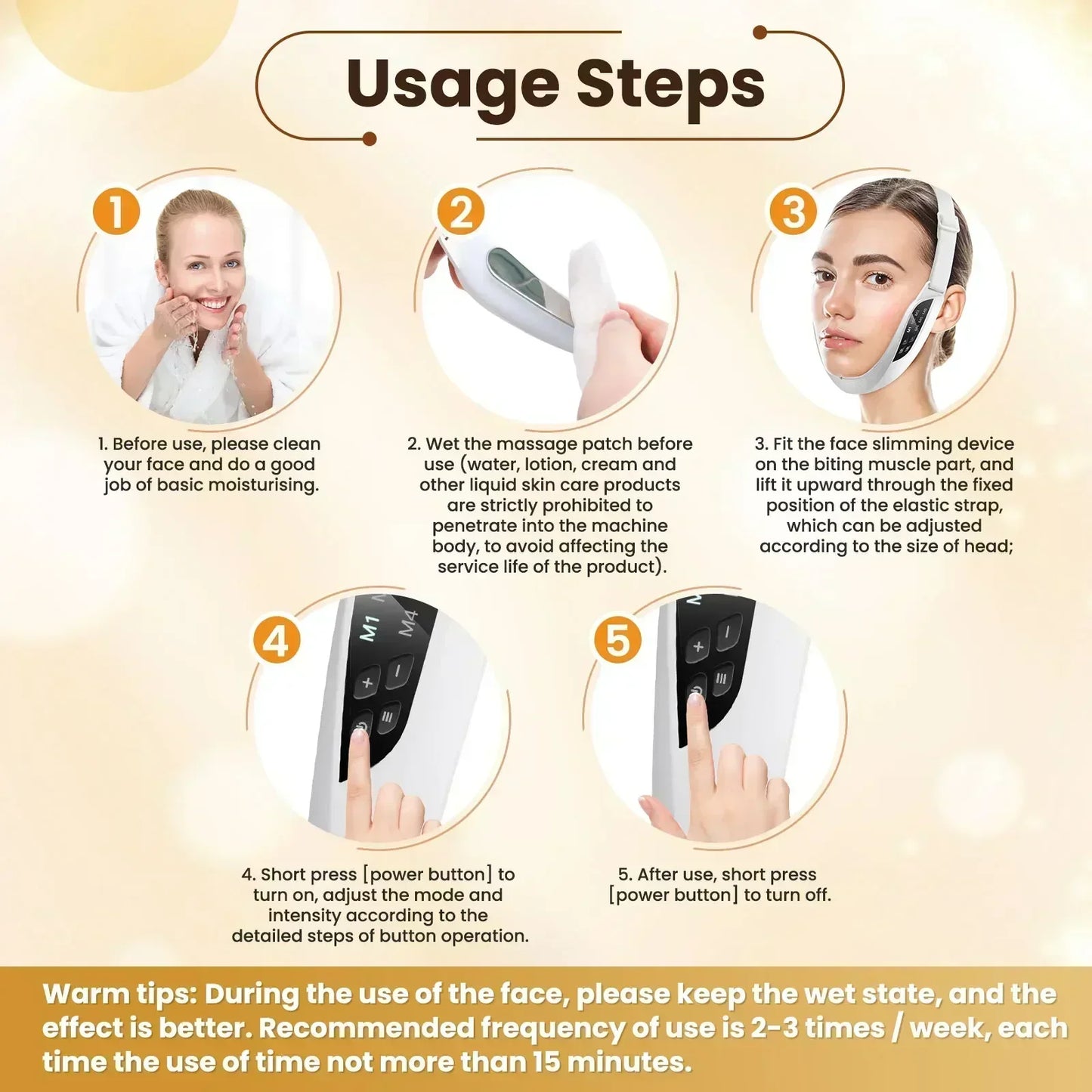 Electric V-Face Lifting Beauty Device – 6 Modes EMS Micro-Current Facial Sculpting Massager