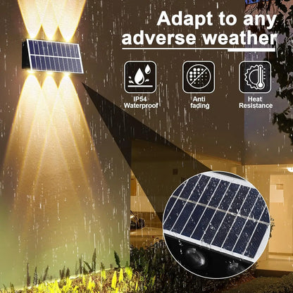 Solar Wall Lamp – Outdoor LED Waterproof Light for Garden, Balcony, and Porch | Homevera