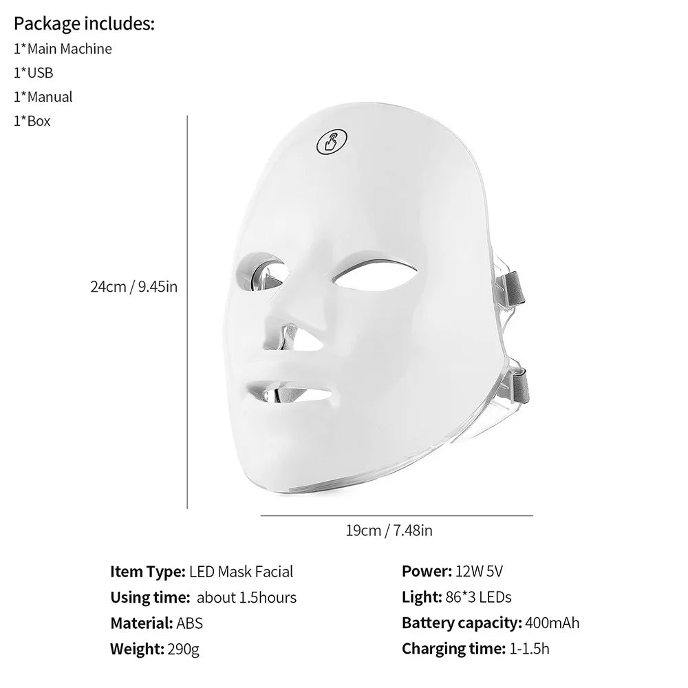 LED Facial Therapy Mask – Wireless Multi-Mode Light Mask for At-Home Skincare Routine