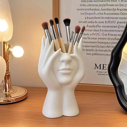 Creative Human Body Art Vinyl Figure Storage Holder – Multifunctional Makeup Brush & Office Organizer (33×15×85cm)