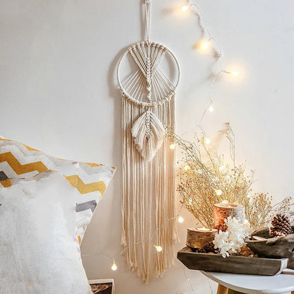 Macrame Dream Catcher Nordic Tapestry for Ramadan & Eid | Boho Wall Décor | Homevera