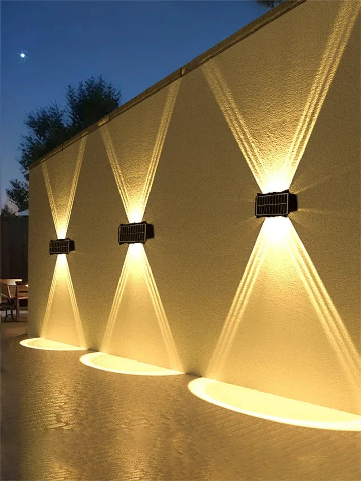 Solar Wall Lamp – Outdoor LED Waterproof Light for Garden, Balcony, and Porch | Homevera