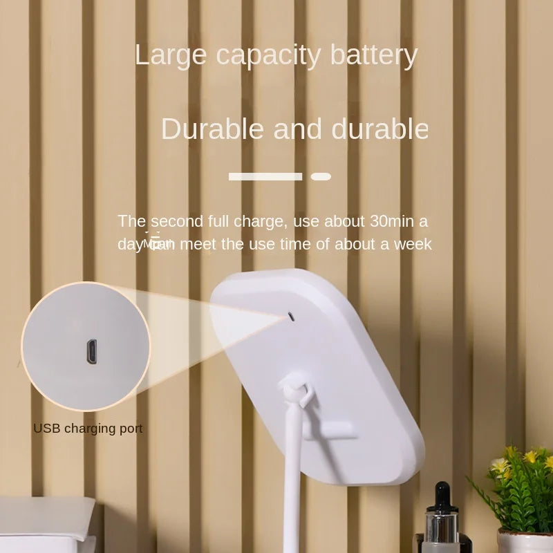 Niche Modern Desktop Vanity Mirror – 3 Color LED Touch Makeup Mirror | Homevera