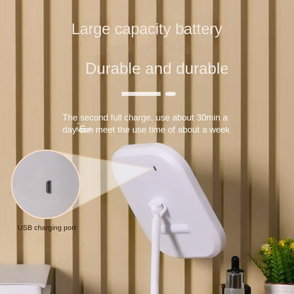 Niche Modern Desktop Vanity Mirror – 3 Color LED Touch Makeup Mirror | Homevera